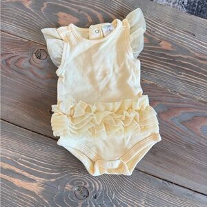 Baby Gear Cream Ruffled Bodysuit
